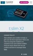 How tandemdiabetes.com looks like on a mobile device such as an iPhone.