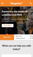 How tangerine.ca looks like on a mobile device such as an iPhone.