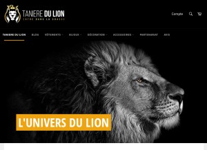 How taniere-du-lion.com looks like on a tablet such as an iPad.