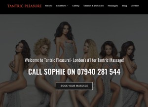 How tantricpleasure.co.uk looks like on a tablet such as an iPad.
