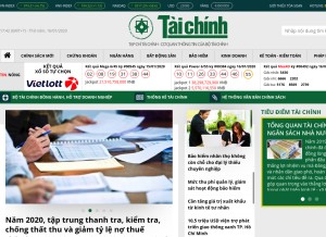 How tapchitaichinh.vn looks like on a tablet such as an iPad.