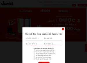 How tapdoandaiviet.com.vn looks like on a tablet such as an iPad.