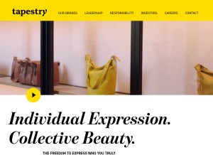 How tapestry.com looks like on a tablet such as an iPad.