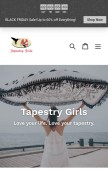 How tapestrygirls.com looks like on a mobile device such as an iPhone.