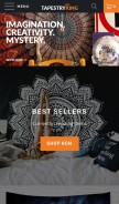 How tapestryking.com looks like on a mobile device such as an iPhone.