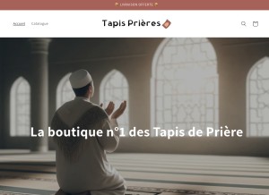 How tapis-prieres.com looks like on a tablet such as an iPad.