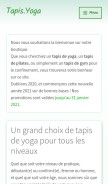 How tapis.yoga looks like on a mobile device such as an iPhone.
