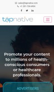 How tapnative.com looks like on a mobile device such as an iPhone.