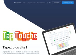 How taptouche.com looks like on a tablet such as an iPad.