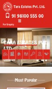 How taraestatespvtltd.com looks like on a mobile device such as an iPhone.