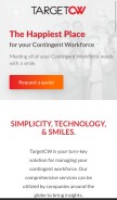 How targetcw.com looks like on a mobile device such as an iPhone.