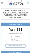 How targetedwebtraffic.com looks like on a mobile device such as an iPhone.