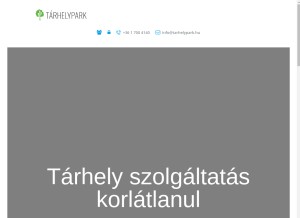 How tarhelypark.hu looks like on a tablet such as an iPad.