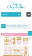 How tarjetasimprimibles.com looks like on a mobile device such as an iPhone.