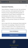 How tarnow.pl looks like on a mobile device such as an iPhone.