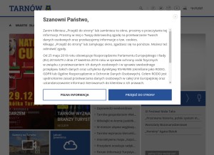 How tarnow.pl looks like on a tablet such as an iPad.