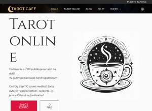 How tarotcafe.pl looks like on a tablet such as an iPad.
