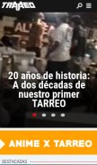 How tarreo.com looks like on a mobile device such as an iPhone.