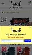 How tartanz.com looks like on a mobile device such as an iPhone.