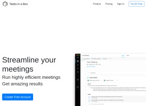 How tasksinabox.com looks like on a tablet such as an iPad.
