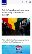 How tass.com looks like on a mobile device such as an iPhone.