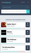 How tastedive.com looks like on a mobile device such as an iPhone.