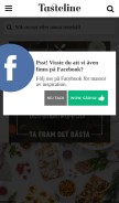 How tasteline.com looks like on a mobile device such as an iPhone.