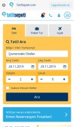 How tatilsepeti.com looks like on a mobile device such as an iPhone.