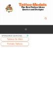How tattoo-models.net looks like on a mobile device such as an iPhone.