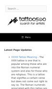 How tattooseo.com looks like on a mobile device such as an iPhone.