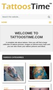 How tattoostime.com looks like on a mobile device such as an iPhone.