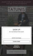 How tatunis.com looks like on a mobile device such as an iPhone.