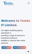 How tawbait.com looks like on a mobile device such as an iPhone.