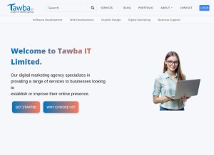 How tawbait.com looks like on a tablet such as an iPad.