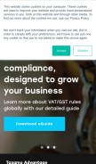 How taxamo.com looks like on a mobile device such as an iPhone.