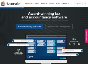 How taxcalc.com looks like on a tablet such as an iPad.