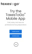 How taxestogo.com looks like on a mobile device such as an iPhone.