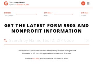 How taxexemptworld.com looks like on a tablet such as an iPad.