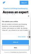 How taxfyle.com looks like on a mobile device such as an iPhone.