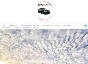 How taxiservicesinjodhpur.com looks like on a tablet such as an iPad.