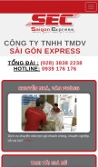 How taxitaisaigon.vn looks like on a mobile device such as an iPhone.