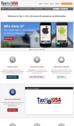 How taxnetusa.com looks like on a mobile device such as an iPhone.