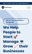 How taxwithease.com looks like on a mobile device such as an iPhone.