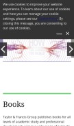 How taylorandfrancis.com looks like on a mobile device such as an iPhone.