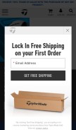 How taylormadegolf.com looks like on a mobile device such as an iPhone.