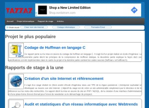 How tazzaz.com looks like on a tablet such as an iPad.