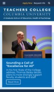 How tc.edu looks like on a mobile device such as an iPhone.