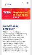 How tcea.org looks like on a mobile device such as an iPhone.