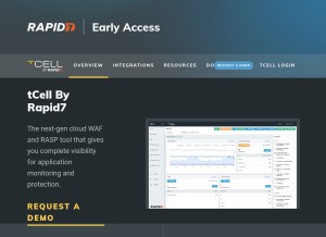 How tcell.io looks like on a tablet such as an iPad.