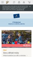 How tchibo.cz looks like on a mobile device such as an iPhone.